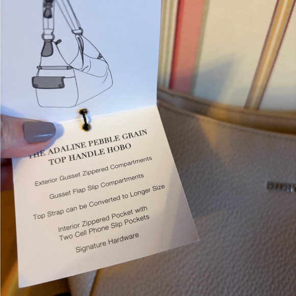 Great Deal! NWT Ellen Tracy Adaline Hobo Bag - Tawny (MSRP $178) - Picture 4 of 12